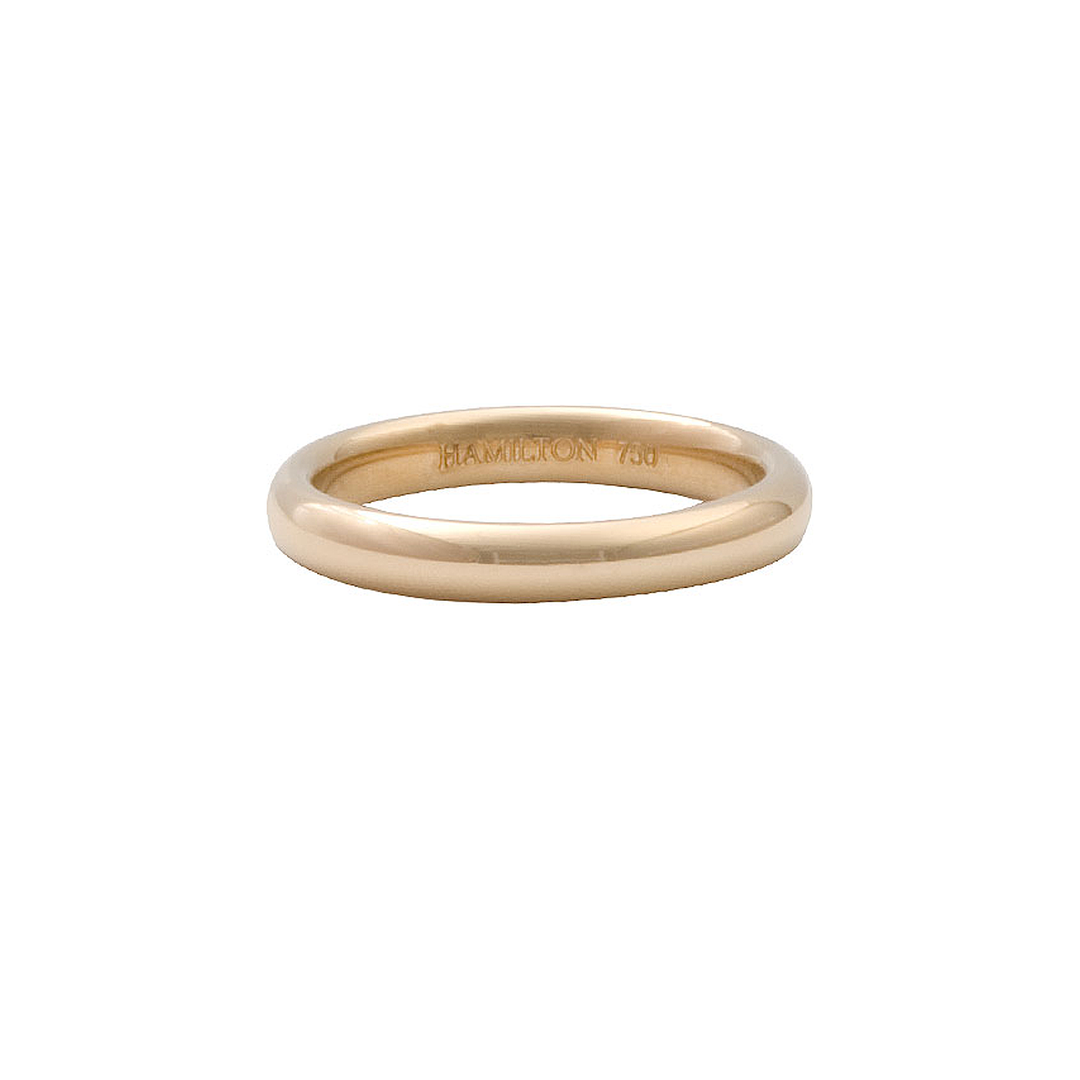 18k Recycled Gold 3mm Comfort Fit Wedding Band