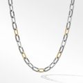 David Yurman Madison Chain Necklace in Sterling Silver with 18k Yellow Gold, 11mm