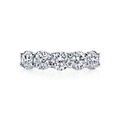 Platinum and 2.06 Total Weight Diamond Five Stone Band