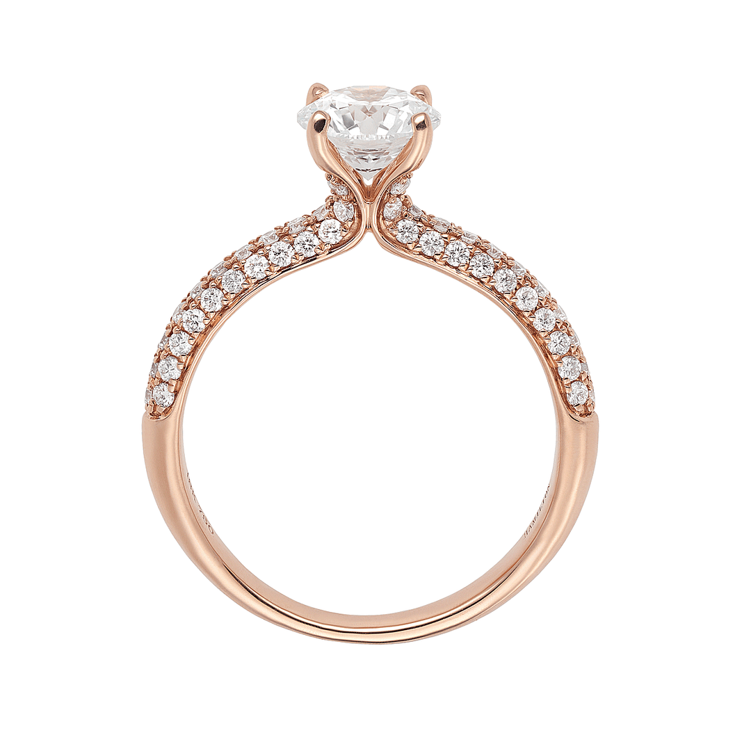 Grace 18k Rose Gold and 1.03CT Diamond Engagement Ring