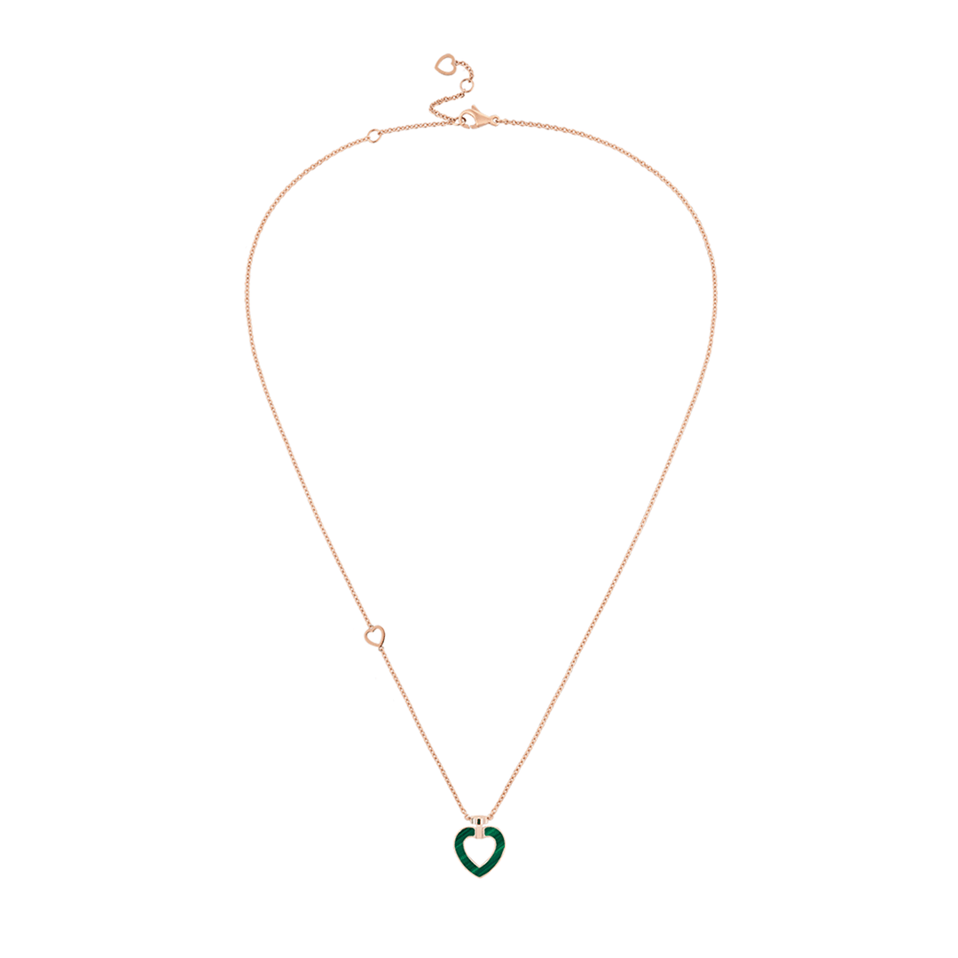 FRED Pretty Woman 18k Gold Malachite Mother of Pearl Heart Pendant, Exclusively at Hamilton Jewelers