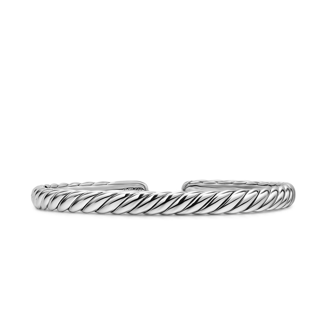 David Yurman Sculpted Cable Flex Bracelet Sterling Silver, 5mm Small