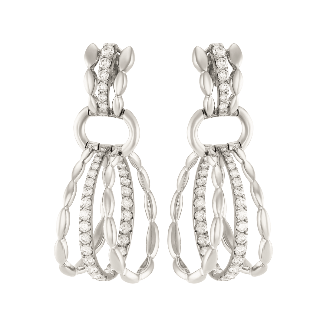 Etho Maria's 18k White Gold and Diamond Drop Earrings