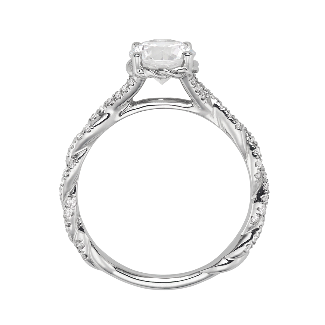 Platinum and .23 Total Weight Full Twist Mounting Ring