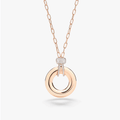 Pomellato Iconica 18k Rose Gold White Gold and 0.20 Total Weight Diamond Pendant