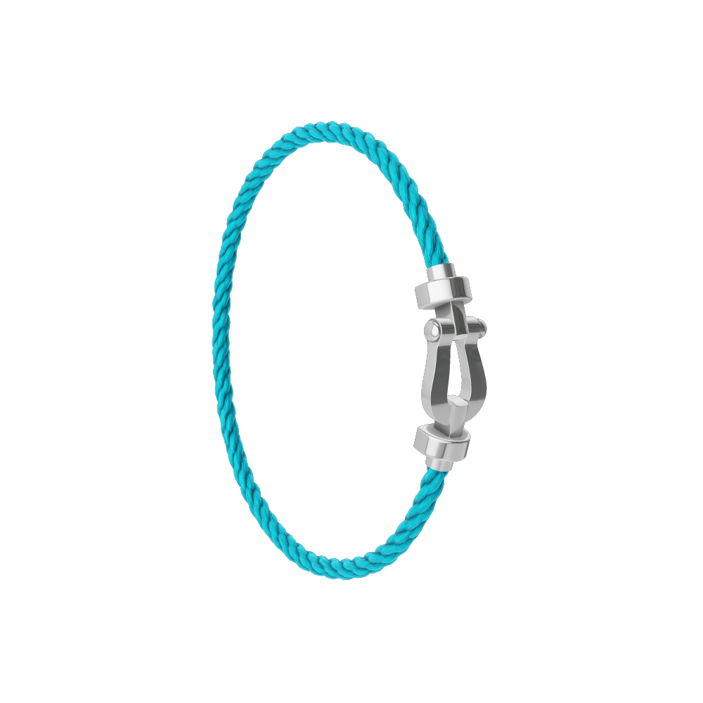 FRED Turquoise Cord Bracelet with 18k White MD Buckle, Exclusively at Hamilton Jewelers