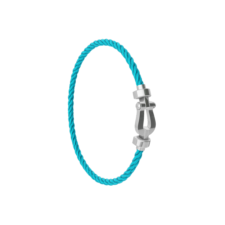 FRED Turquoise Cord Bracelet with 18k White MD Buckle, Exclusively at Hamilton Jewelers