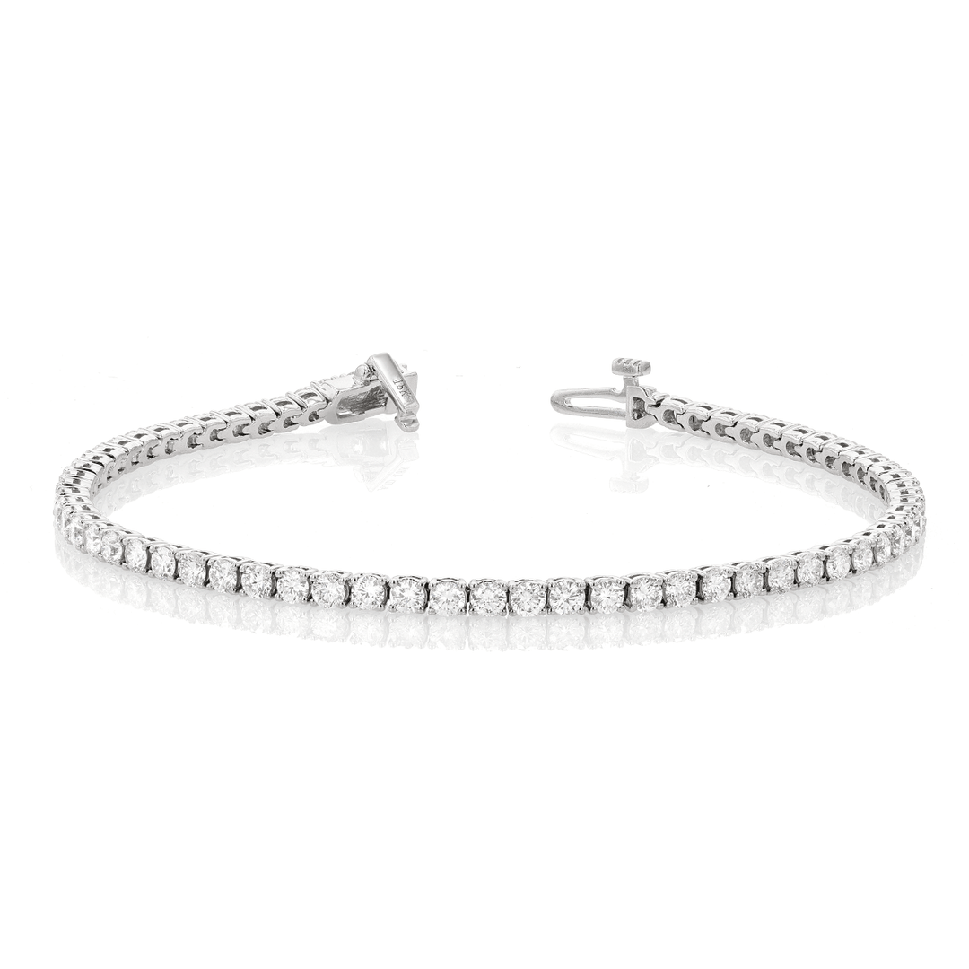 Hamilton Classic Collection 18k White Gold and 3.90 Total Weight Natural Diamond Line Bracelet