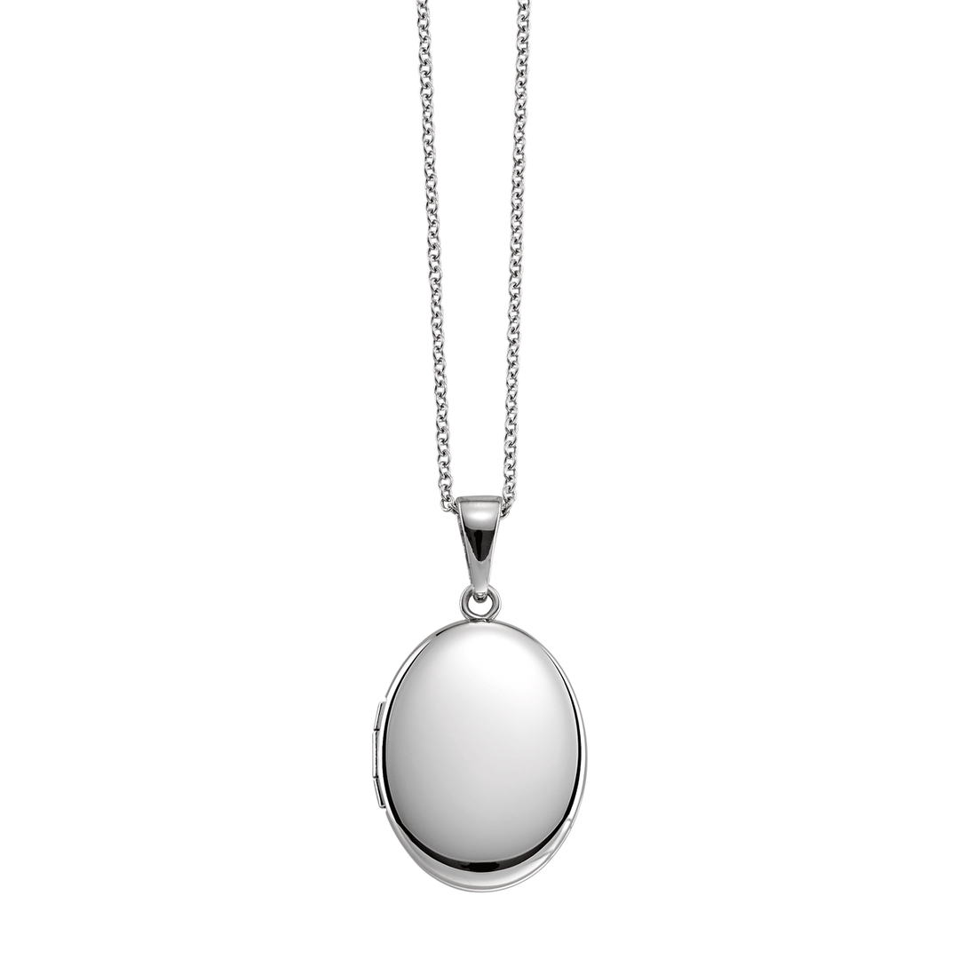 Hamilton Sterling Silver 21mm Oval Locket with Chain