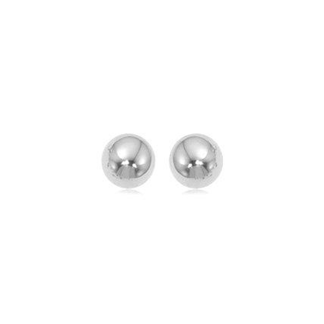 Classic 14k White Gold 7mm Stud Earrings