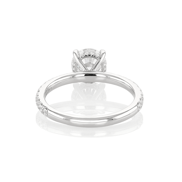 Hamilton Silhouette Platinum and 1.36 Total Weight Diamond Engagement Ring