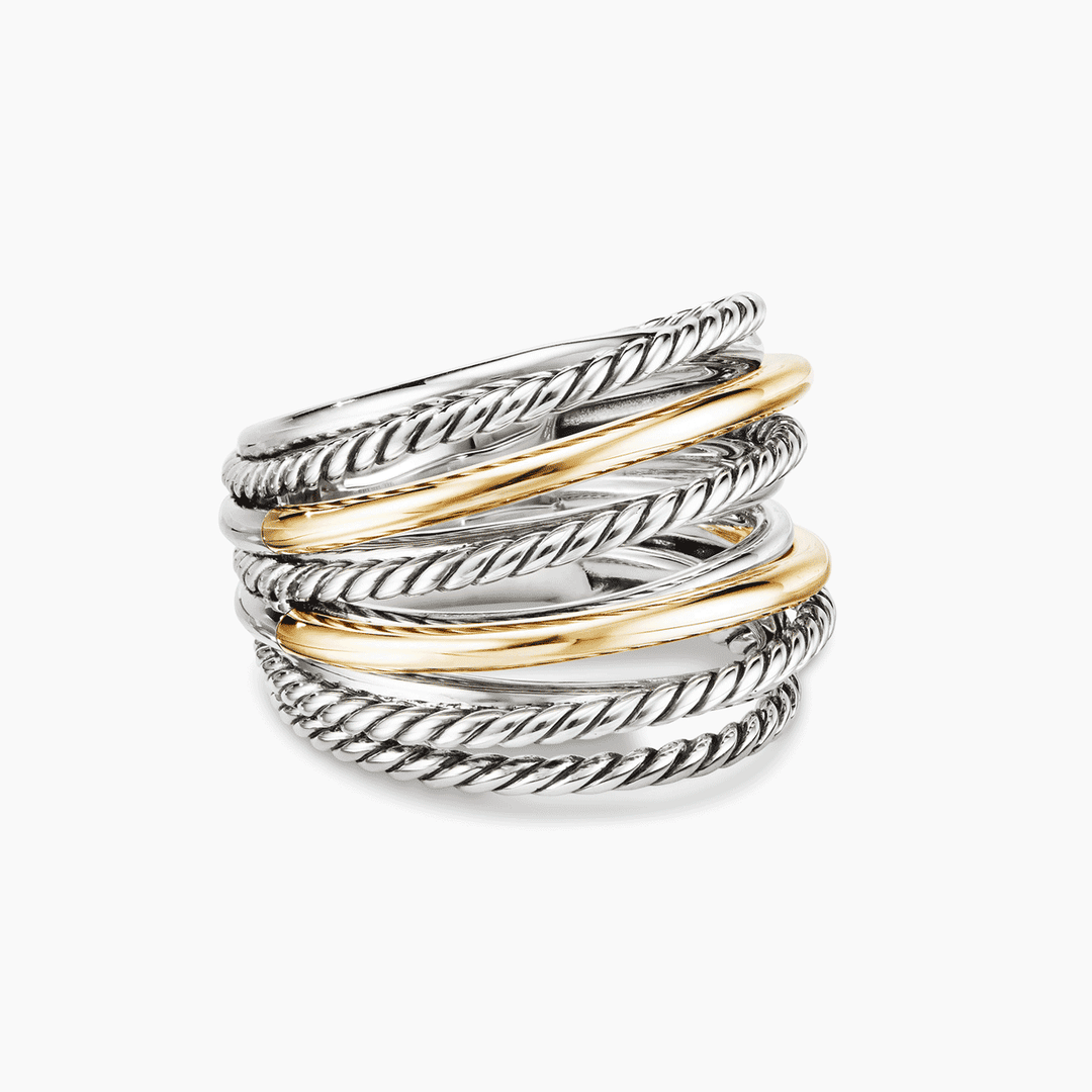 David Yurman Crossover Ring in 18k Yellow Gold