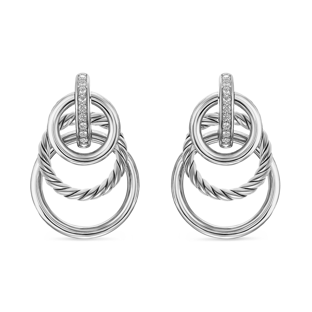 David Yurman DY Mercer® Triple Ring Drop Earrings