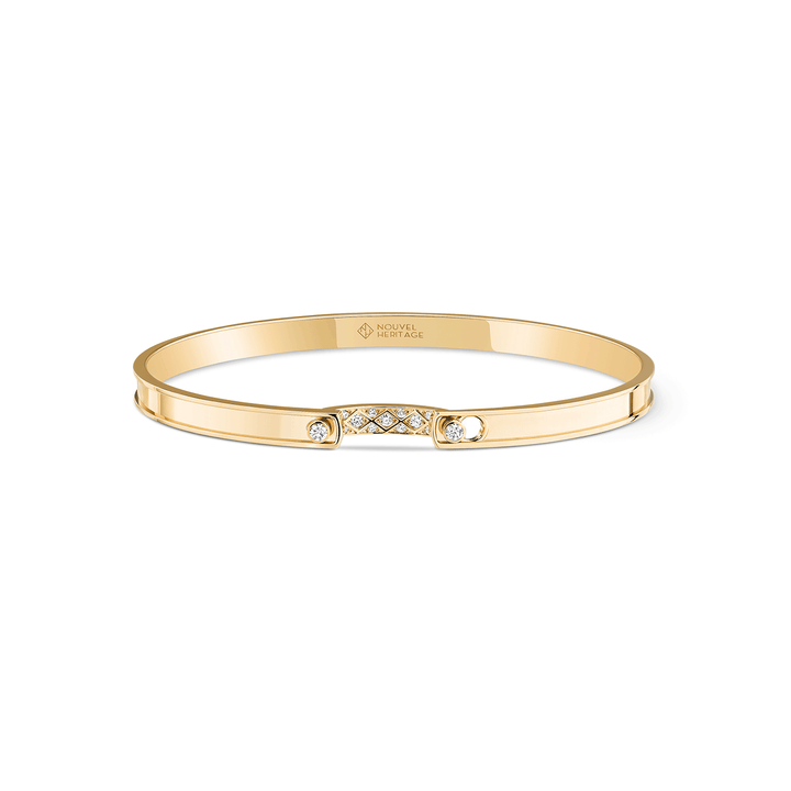 Nouvel Heritage Pasian Stroll 18k Yellow Gold Diamond Band
