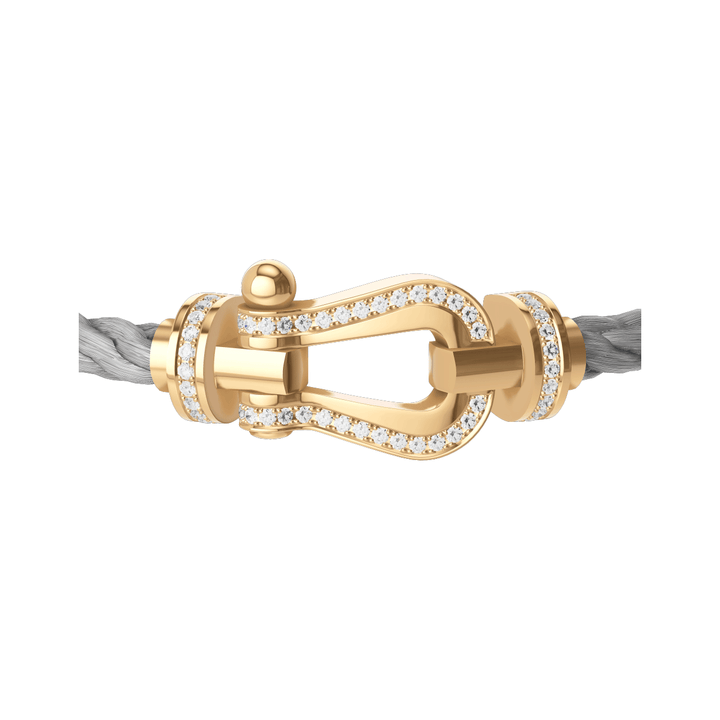 FRED Force 10 Steel Cable with 18k Yellow Full Diamond LG Buckle, Exclusively at Hamilton Jewelers
