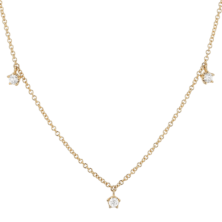 Joyful 18k Yellow Gold and Diamond .54 Total Weight Necklace