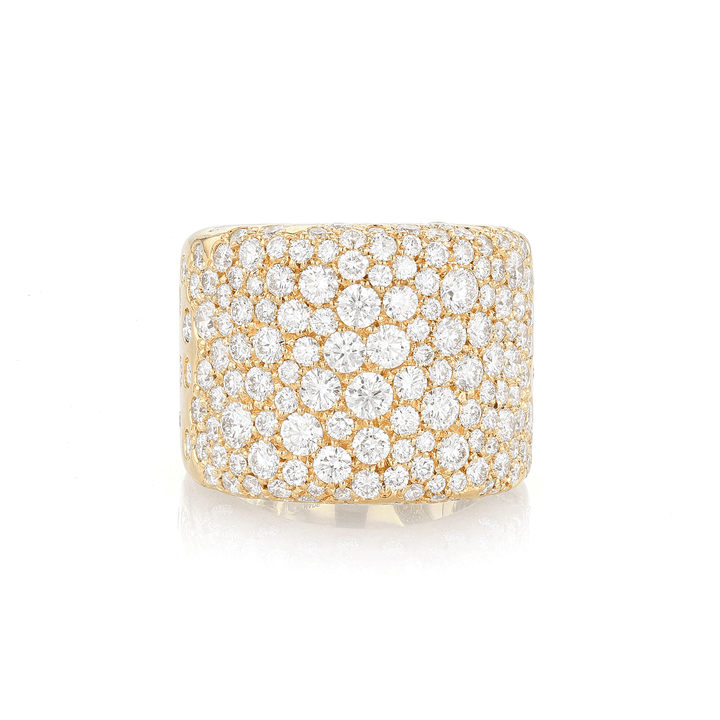 18k Yellow Gold and Diamond 3.50 Total Weight Ring