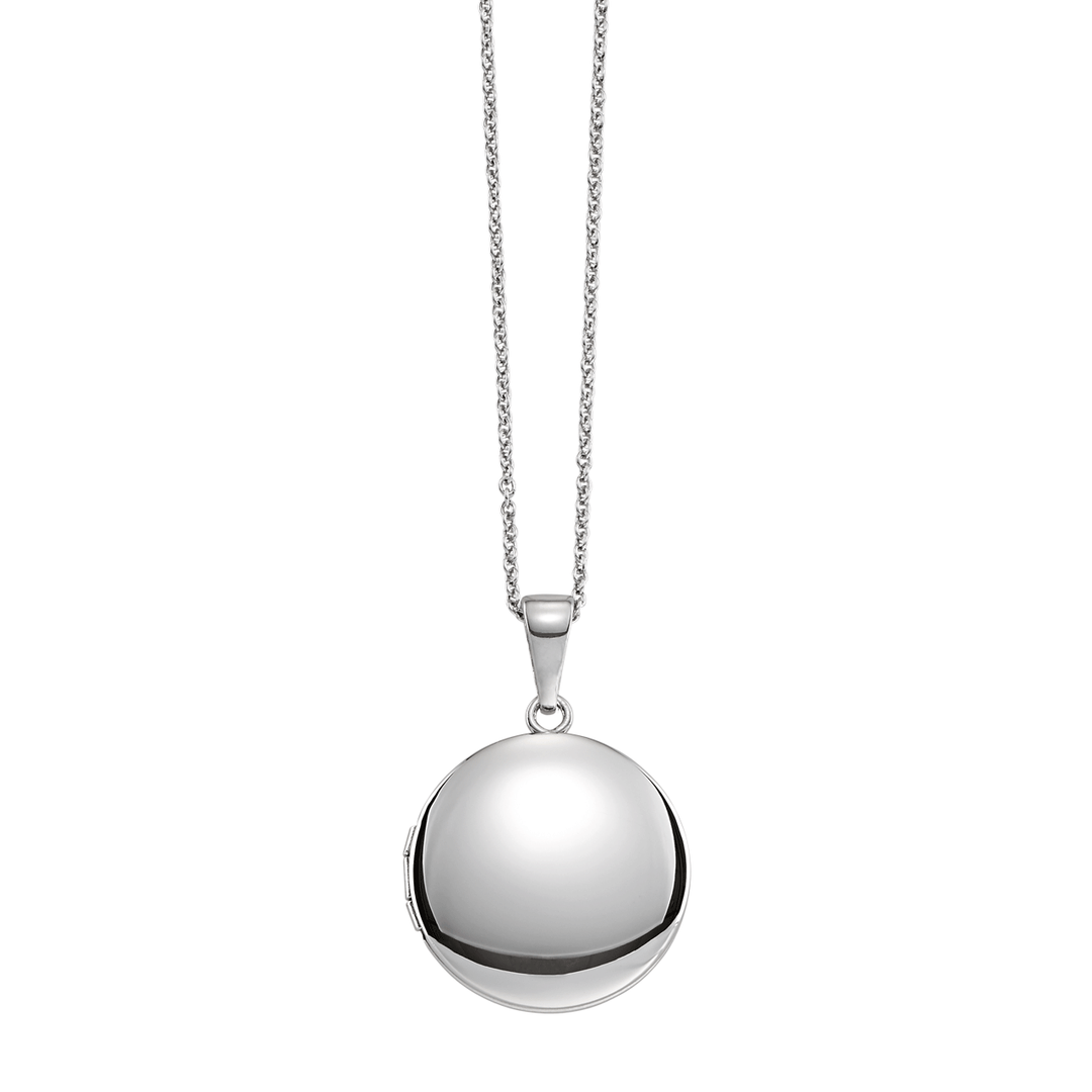 Hamilton Sterling Silver 19mm Round Locket with Chain