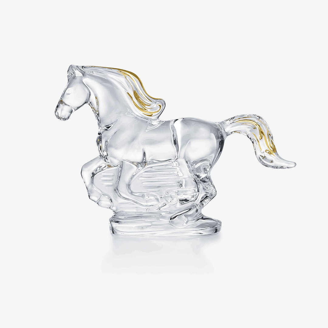 Baccarat Zodiac Clear/Gold Horse 2026