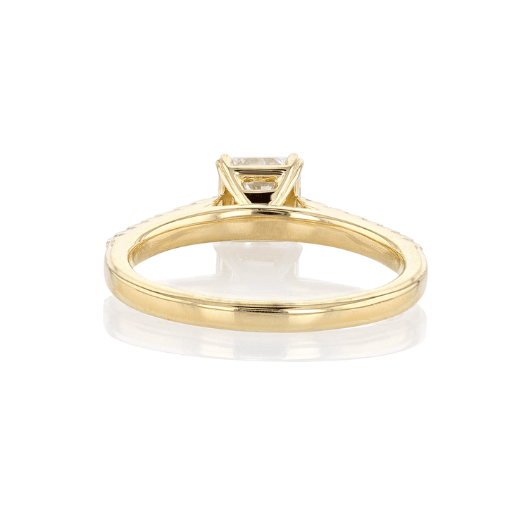 Hamilton Cherish Collection 18k Yellow Gold and 1.00 Total Weight Princess Cut Diamond Engagement Ring