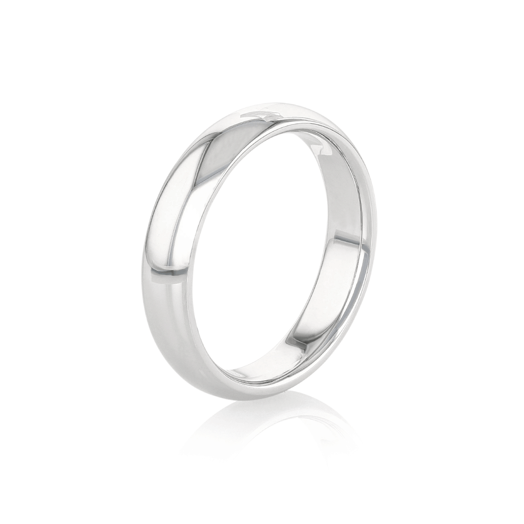 Hamilton Collection 14k White Recycle Gold 5mm Comfort Fit Wedding Band