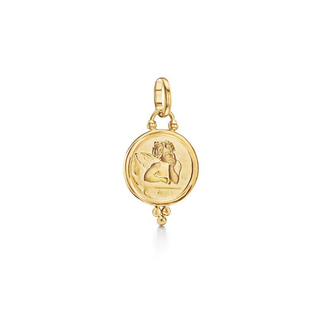 Temple St. Clair 18k Gold 14mm Angel Pendant