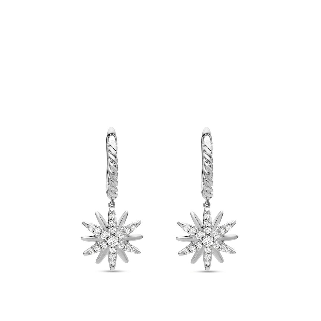 David Yurman Starburst Drop Earrings with Pavé Diamonds
