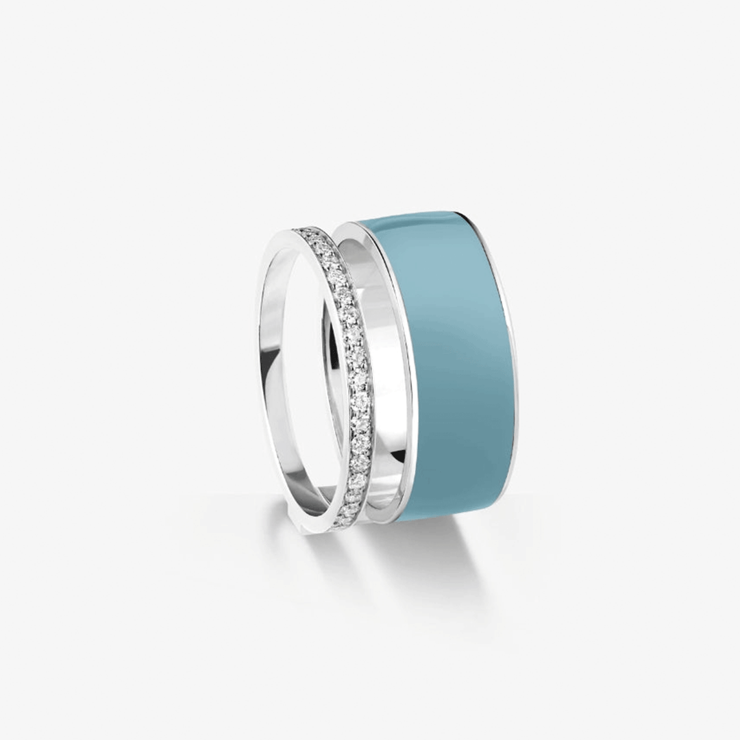 Repossi Berbere Chromatic Vendôme Edition Blue Lacquer Ring