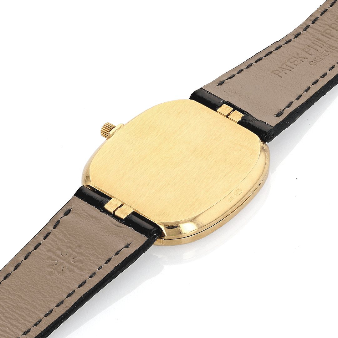 PATEK PHILIPPE ELLIPSE WRISTWATCH WITH GILT DIAL, REF. 3738/100J