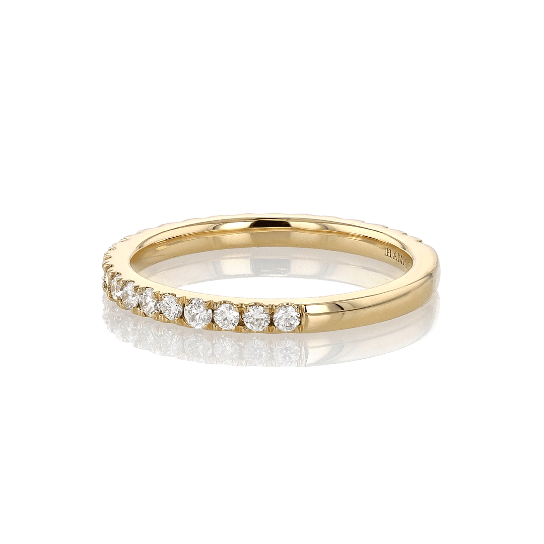 Lisette 18k Yellow Gold .50 Total Weight Diamond Band 3/4 Way Around