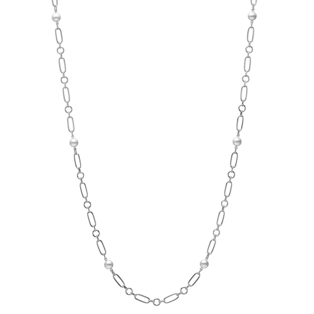 Mikimoto M Code 18k White Gold Akoya Pearl Necklace