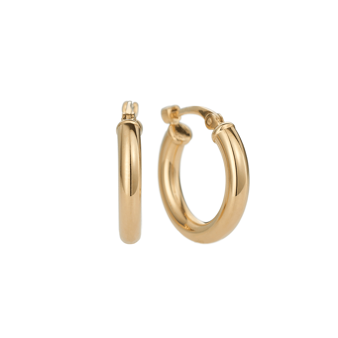 Hamilton Collection Classic 14k Yellow Gold 15mm Hoops