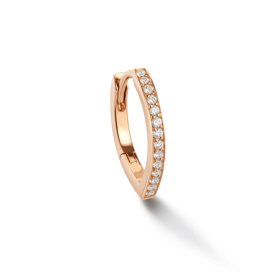 Repossi Antifer 18k Rose Gold Single Diamond Hoop