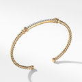 David Yurman Petite Helena Two Station Wrap Bracelet in 18k Yellow Gold with Diamonds