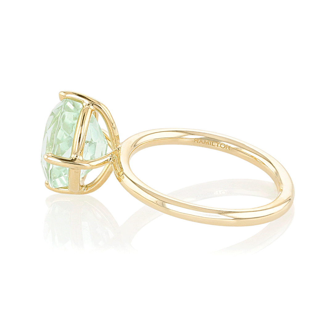 Hamilton Caroline Collection 18k Yellow Gold and Mint Tourmaline Ring