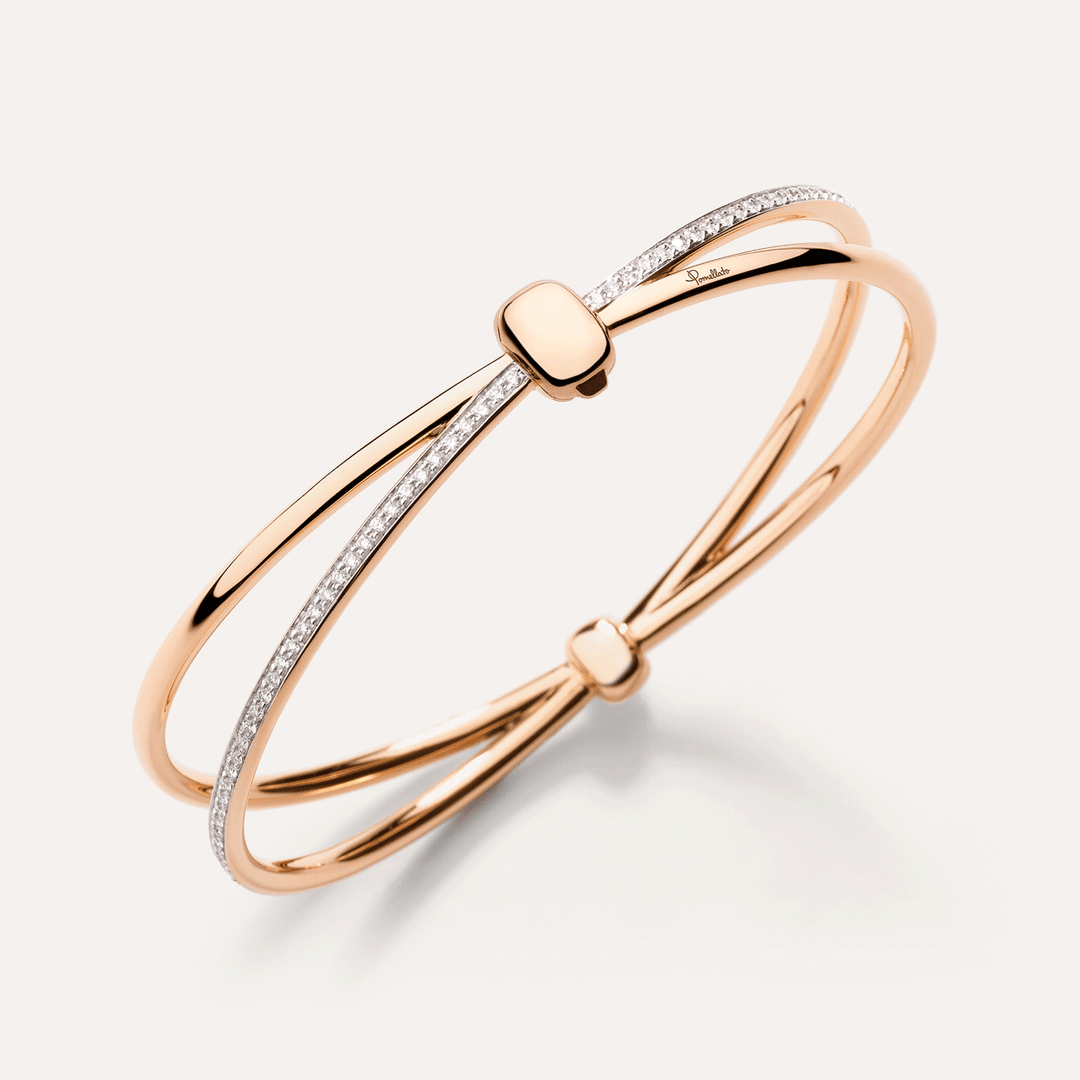 Pomellato Together 18k Rose Gold Diamond Bangle