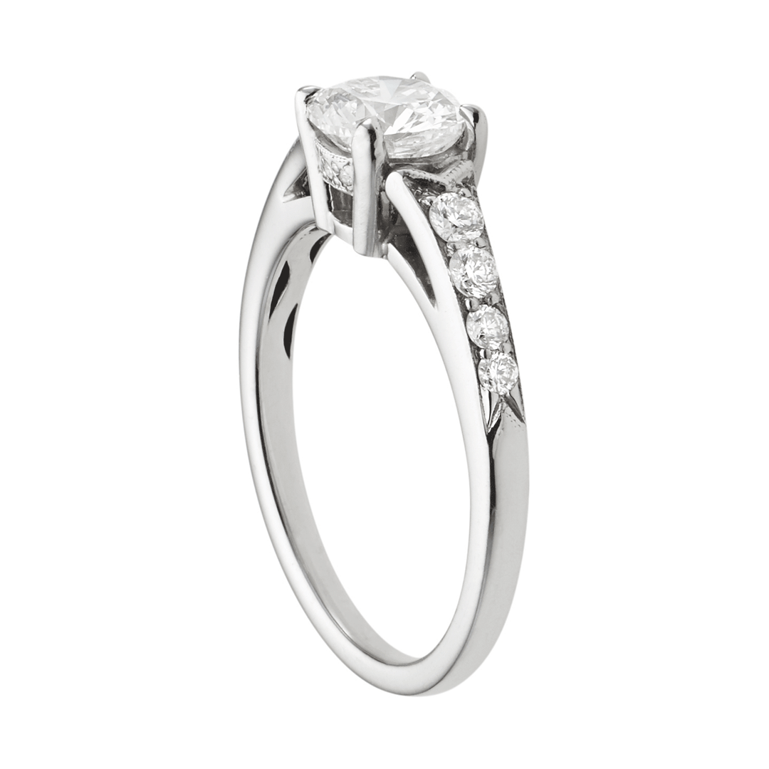 Hamilton 1912 Collection 18k White Gold and 0.25 Total Weight Diamond Engagement Mounting Ring