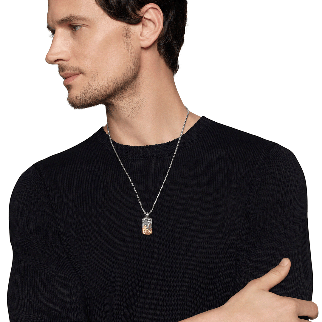 David Yurman Sterling Silver with 18K Yellow Gold, 27mm