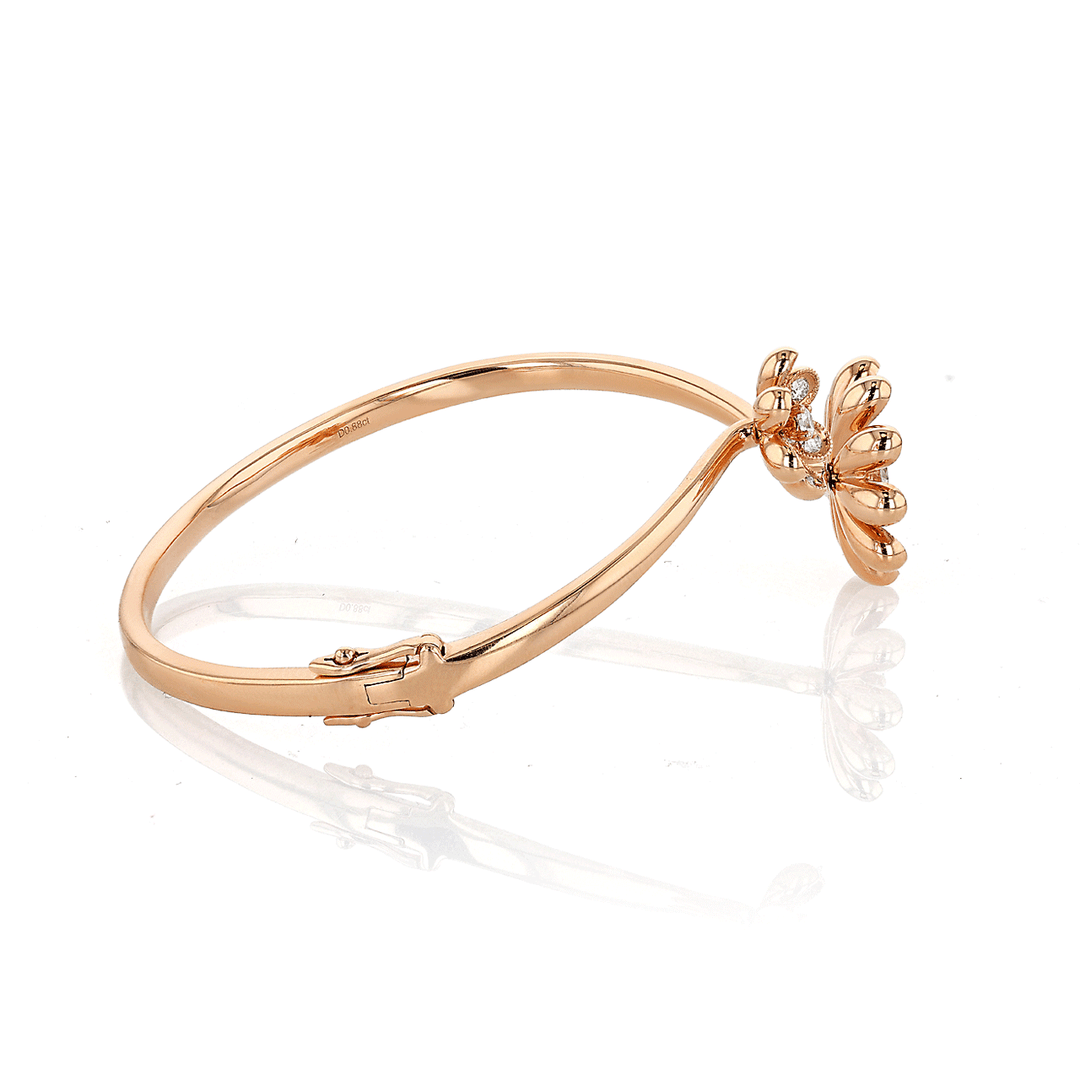 Hamilton Fleur 18k Rose Gold and .88 Total Weight Diamond Bracelet