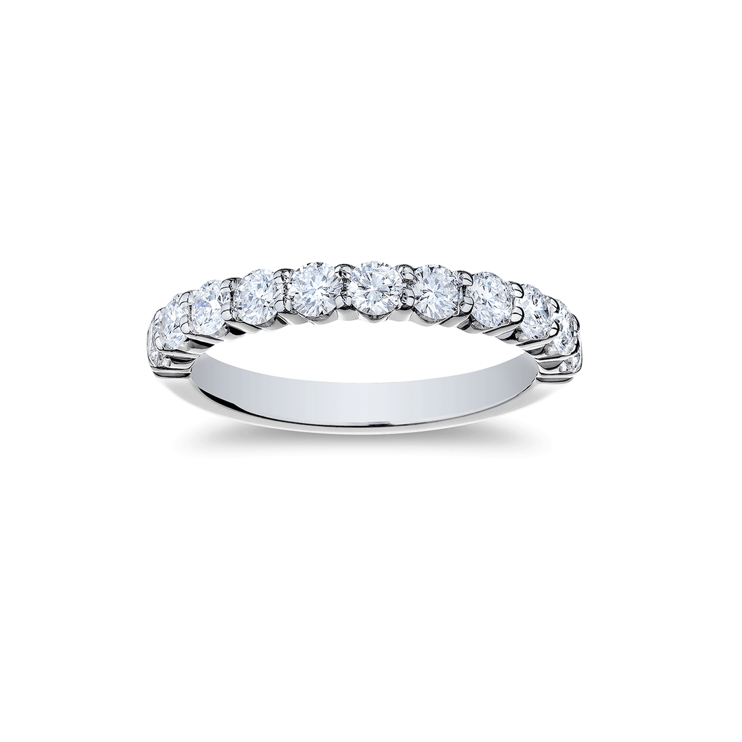 18k White Gold and 1.000 Total Weight Diamond Band