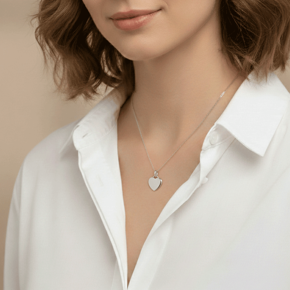 Hamilton Sterling Silver Flat Heart Charm