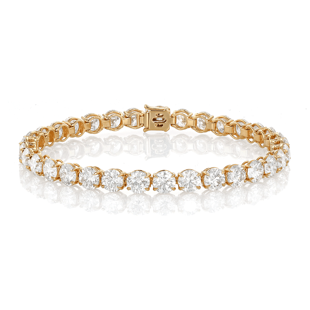 Hamilton Origin Collection 18k Yellow Gold and 16.81 Total Weight Diamond Line Bracelet