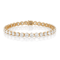 Hamilton Origin Collection 18k Yellow Gold and 16.81 Total Weight Diamond Line Bracelet