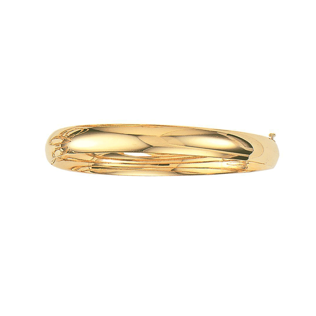 Classic 14k Yellow Gold 8mm Bangle Bracelet