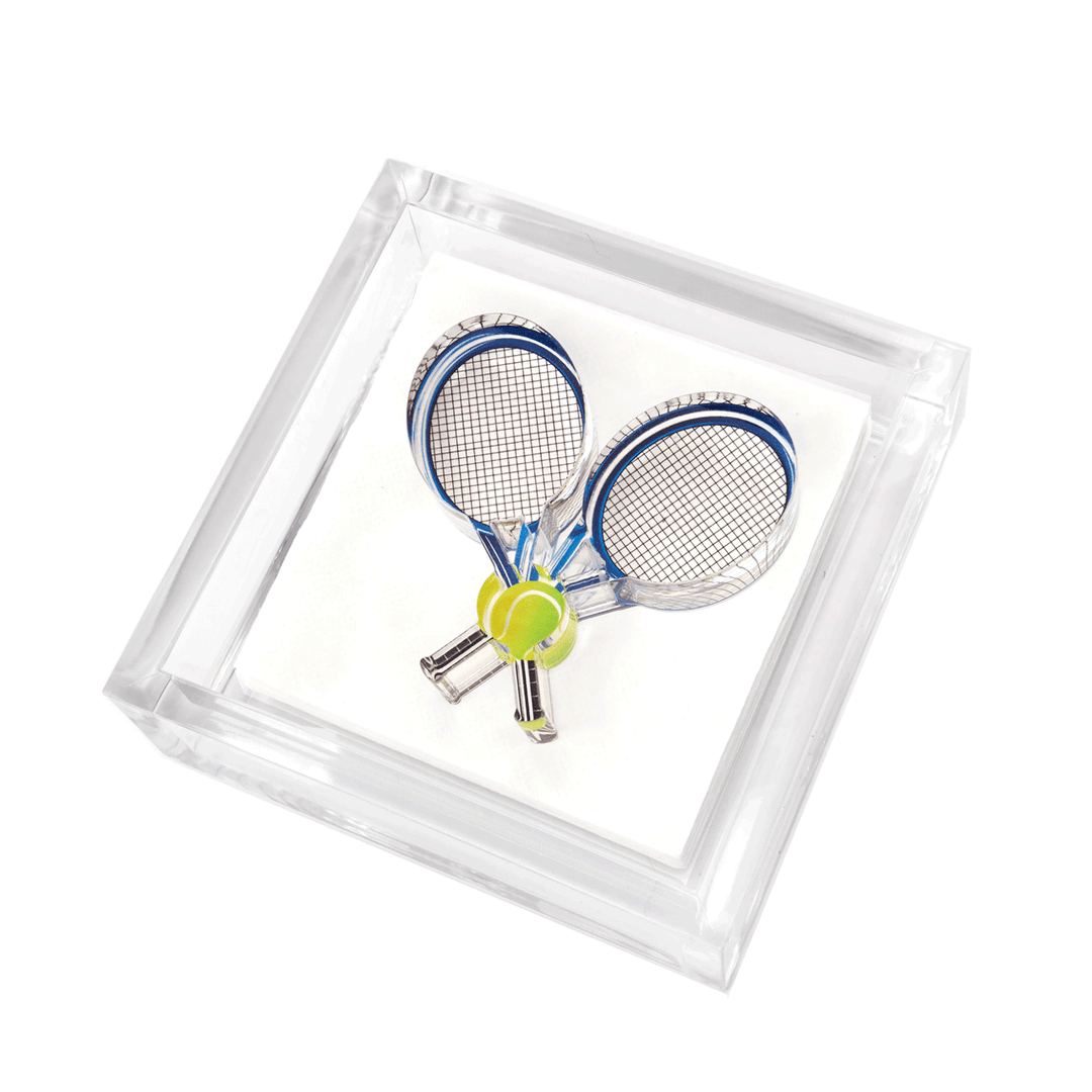 Acrylic Tennis Racquet Cocktail Napkin Holder