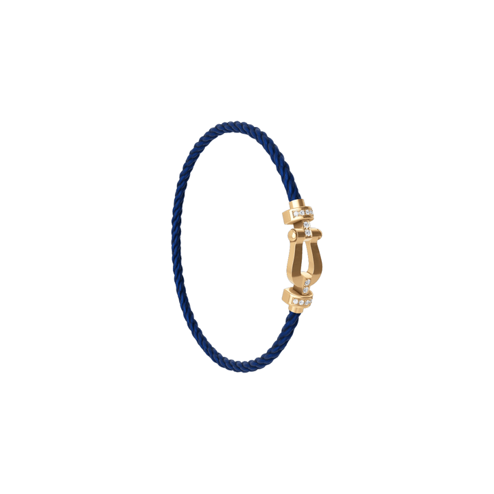 FRED Force 10 Storm Grey Cord with 18k Yellow Half Diamond MD Buckle, Exclusively at Hamilton Jewelers