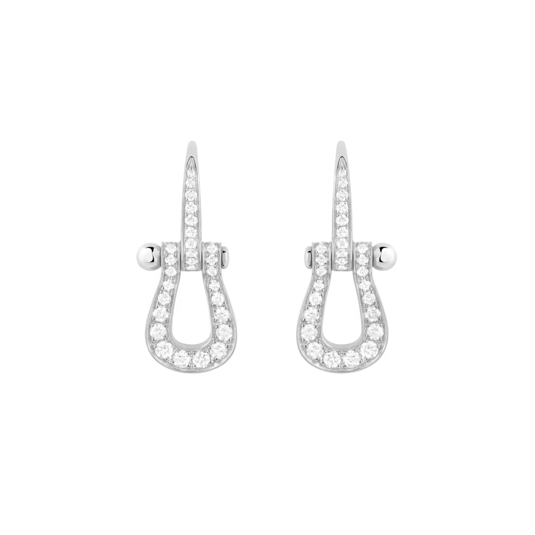 FRED Force 10 18k White Gold and Diamond Earrings