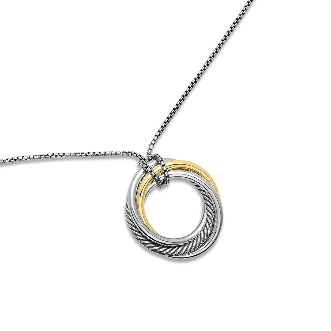 David Yurman Crossover Pendant Necklace in 14k Yellow Gold