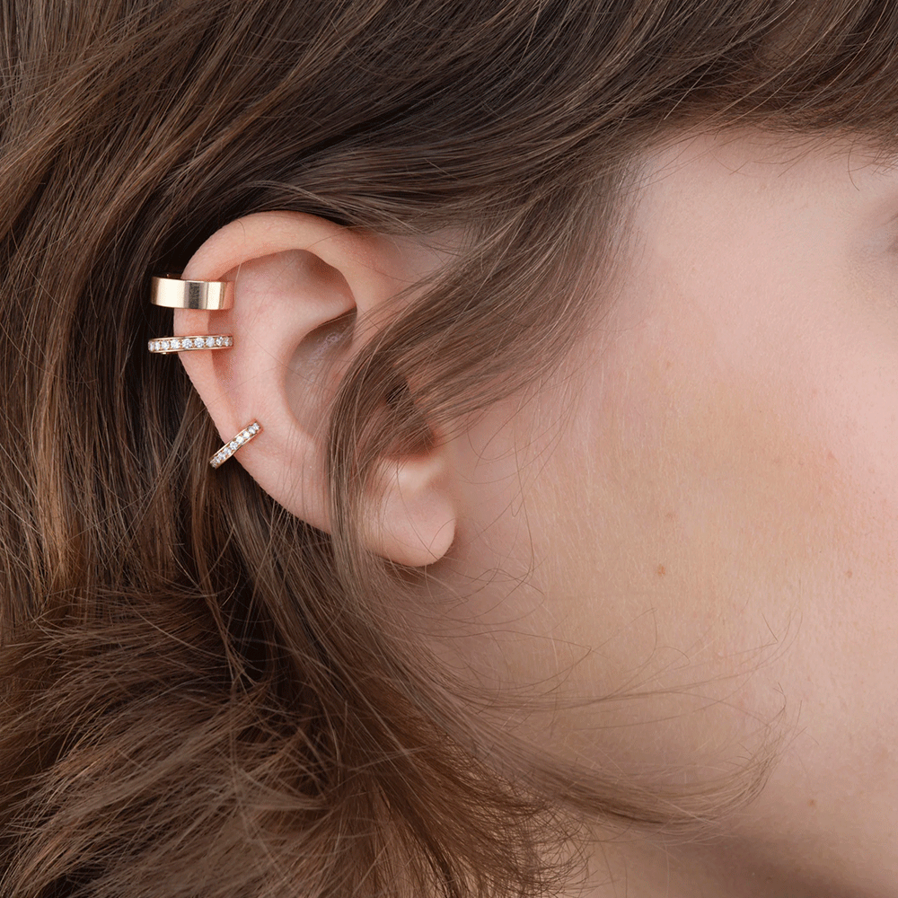 Repossi Berbere 18k Rose Gold and Diamond Ear Cuff