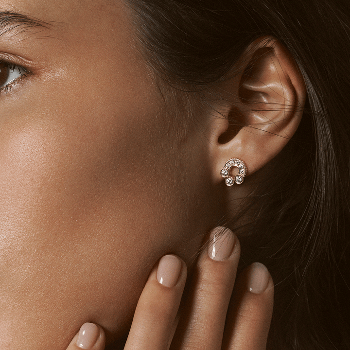 Viltier 18k Yellow Gold Magnetic Diamond Stud Earrings